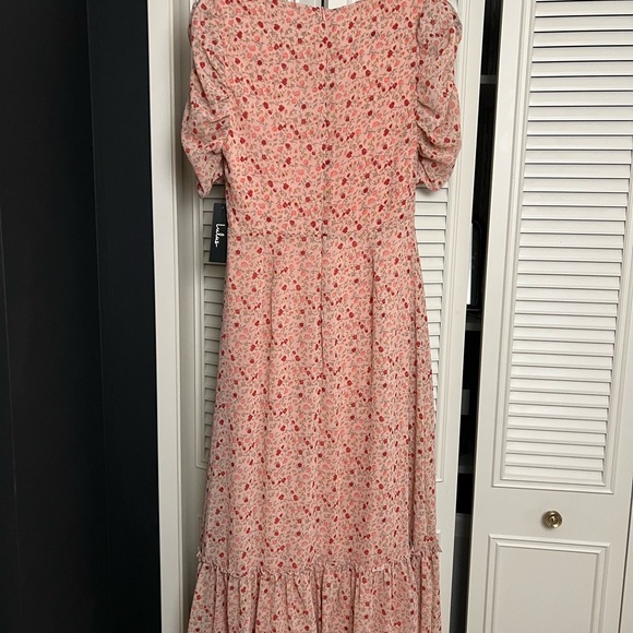 Lulu's Pink Floral Long Sleeve Dress - Picture 2 of 4